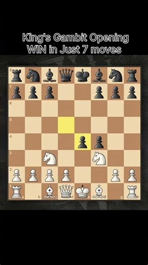 Legendary Chess Opening! Win in 7 Moves with King's Gambit #chesstraps #chessopening