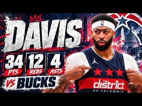 Anthony Davis 34 pts 12 rebs 4 asts vs Bucks 26/27 season
