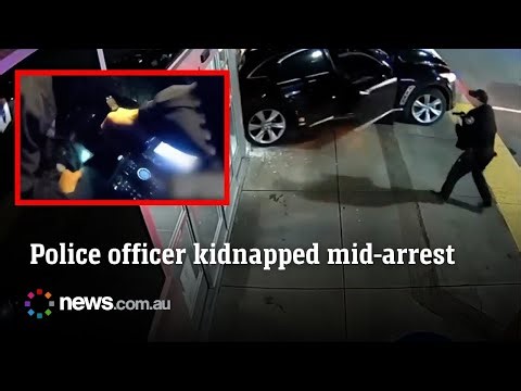 Police officer kidnapped in wild confrontation with fleeing robbery suspect