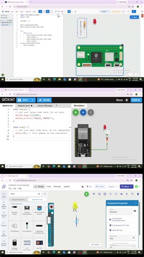 LED Control with Arduino, ESP32 & Raspberry Pi 🤖💡 | Online Simulator #shorts