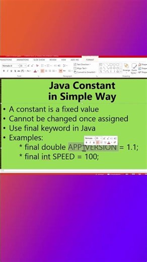 Java Constant in Simple Way | Core Java Bangla Tutorial #shorts #java #viral