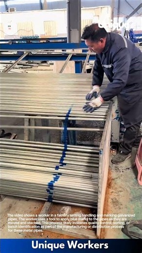 Galvanized Pipe Marking and Handling: Efficient Factory Process