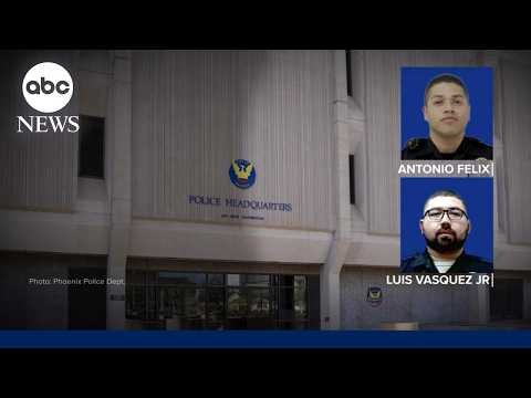 Two Phoenix police officers arrested and fired after an alleged violent traffic stop