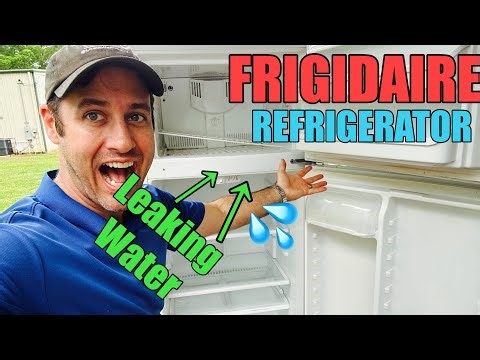 Why Water Is Leaking Out of This Frigidaire Refrigerator | Defrost Drain Frozen Over | FRT18IL6JW4