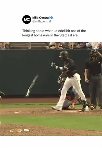 ‪When Jo Adell hit a baseball 514 FEET for Salt Lake during the 2023 season. On June 20, 2023, the Los Angeles Angels outfielder launched a three-run home run against the Sugar Land Space Cowboys that traveled an astonishing 514 feet, leaving the ballpark at Smith’s Ballpark in Salt Lake City. The ball came off his bat at 113.6 mph, making it the longest home run tracked across Major League and Minor League Baseball during the Statcast era at the time. It remains one of the most ridiculous home 