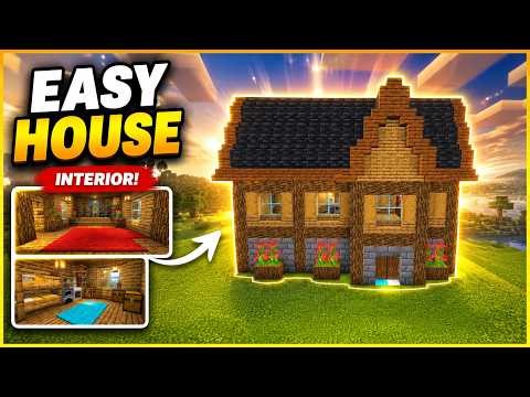 Minecraft Starter House with FULL Interior Tutorial!
