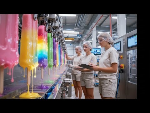 Inside a Modern Ice Cream Factory | From Milk to Frozen Treat (Full Process)