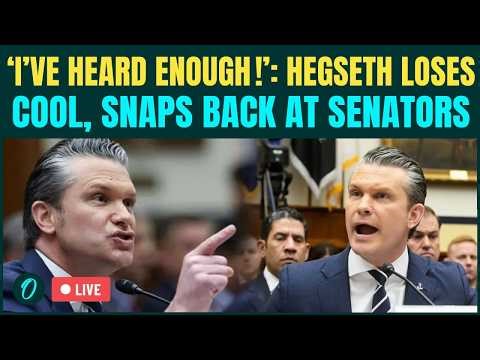 U.S Senate LIVE: Hegseth FUMES, SWITCHES OFF MIC as Senators Bomb Him With Iran War Questions