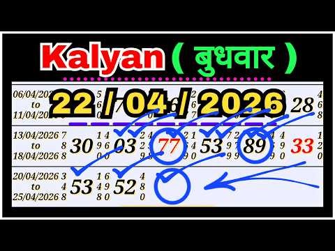 KALYAN MATKA 22/04/2026 FULL CALCULATION BY SATTA TRICK TODAY