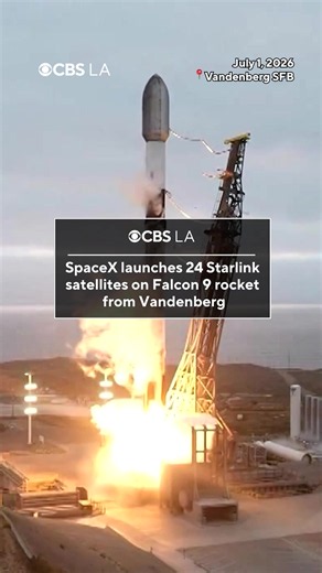 SpaceX kicked off July with a Falcon 9 launch from Vandenberg Space Force Base Wednesday night. The Starlink 17-46 mission launched 24 broadband internet satellites into the company’s constellation of more than 10,700 satellites. Liftoff from happened at 7:57 p.m. PDT.