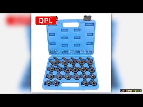 21 Piece Metric Crowfoot Wrench Set 12 inches and 38 inches Drive Sizes 8mm32mm CrMo Flare Nut Excl