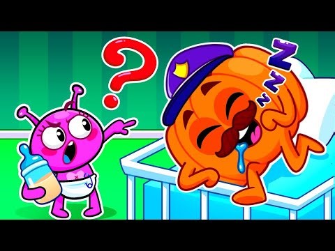 Baby Alien Bedtime 🌙👶👽 Police to the Rescue 👮‍♂️🎵Pit & Penny Funny Stories 🥑