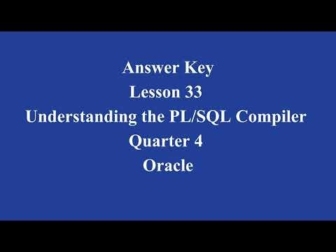 Understanding the PL/SQL Compiler | Q4 Oracle L33 P5 | SMILE ROAD