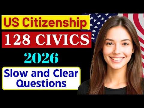 128 Civics Questions and answers RANDOM Order | 2025 version Civics Test | US Citizenship #n400