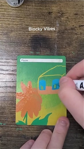 Minecraft in Magic?! 🐝 Day 10 of 30 #mtg #shorts #minecraft #art