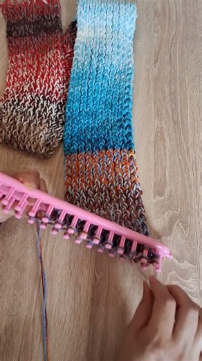 Knitting loom for beginners step by step #knitting #scarf #crochet #knitting_loom_eljammari