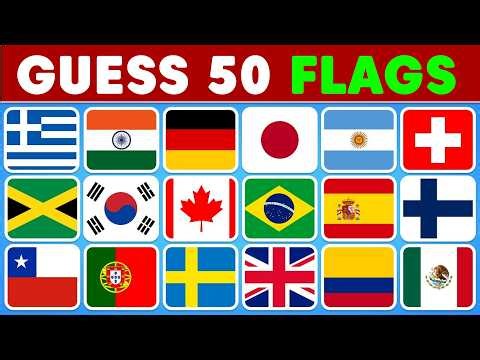 Guess 50 Flags 🌍🚩 | Can You Guess All 50 Countries? 🤯 | Ultimate Flag Quiz
