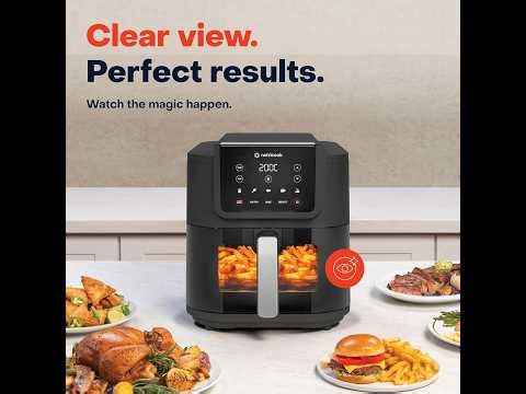 Nutricook 7 6 Litre Air Fryer Slim XL, 2025 New Launch, Clear Window & Interior Light, Extra Large