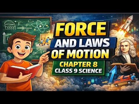 Class 9 Science Chapter 8 | Force and Laws of Motion (NCERT) | Full Explanation + Numericals