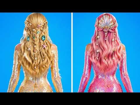 I Lived Like a Real Mermaid for 24 Hours! 🧜‍♀️✨ Magical DIY Hacks