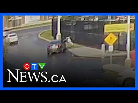 Video shows Toronto police takedown ending in scooter crash