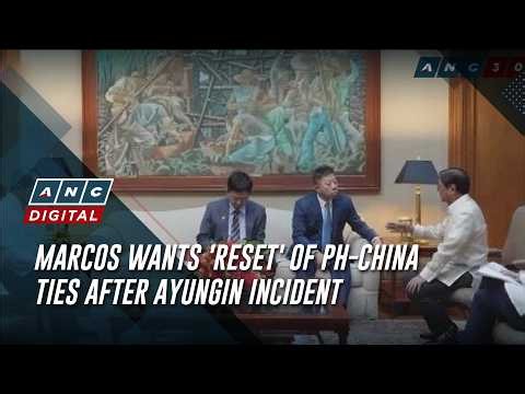 Marcos wants 'reset' of PH-China ties after Ayungin incident | ANC