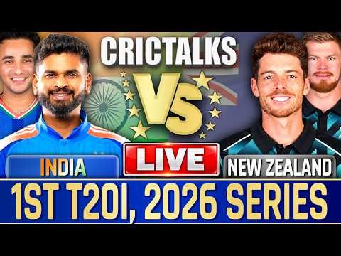 Live: India Vs New Zealand, 1st T20I, 2026 Series | Live Match Today Score Commentary | CricTalks