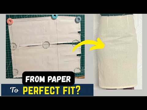 Basic Skirt Pattern Drafting for Beginners | From Paper Pattern to Muslin Fit. Part 1