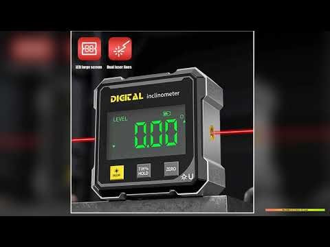 4Side Magnetic Digital Angle Gauge With Laser Electronic Protractor Horizontometer Inclinometer
