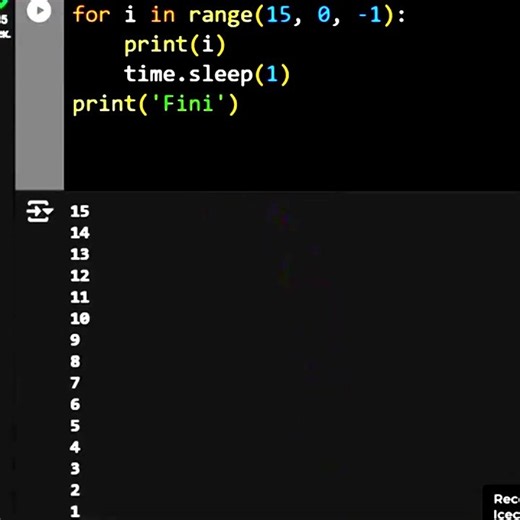 For Range Time Sleep #coding #python #time #range