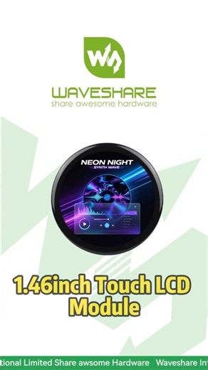 High‑Res 412×412 IPS Touch,QSPI & I2C, Minimal Pin ,High‑Transmittance Capacitive Touch# #arduino