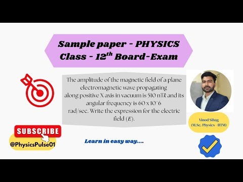 The amplitude of the magnetic field of a plane em wave in vacuum is 510 nT 𝑘̂ @PhysicsPulse01