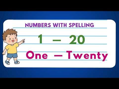 Numbers 1-20 with Spelling | Number Names 1-20| Preschool Learning | Numbers 1 to 20