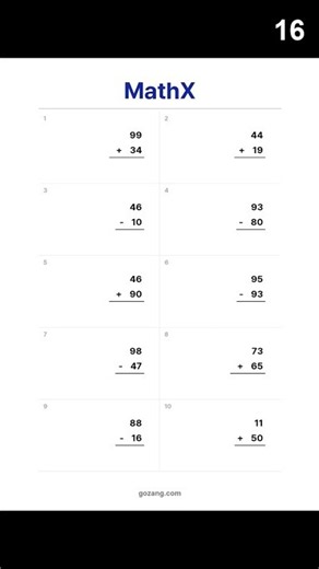 Free Intermediate Math Worksheet #31 | Addition & Subtraction Practice #Shorts