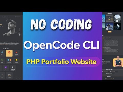 Build a Fully Functional PHP Portfolio Website Using OpenCode CLI (With Database)