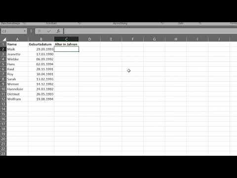 Excel: Aktuelles Alter berechnen – mit DATEDIF