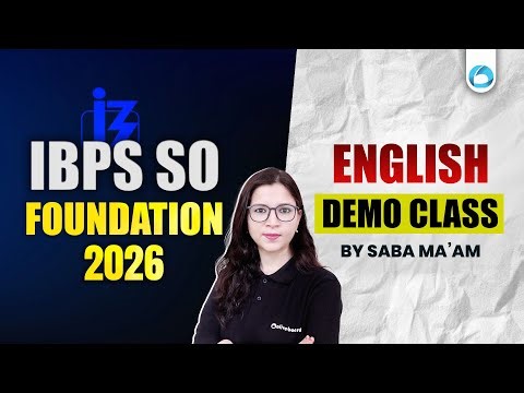 IBPS SO English Demo Class 2026 | Foundation Course | By Saba Maam | Oliveboard