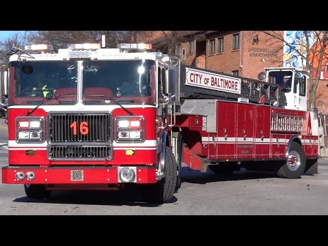 Baltimore City Fire Department Truck 16 Responding 12/30/24