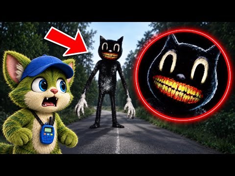 KIWI found CARTOON CAT by DRONE! CARTOON CAT IN THE HAT in real life