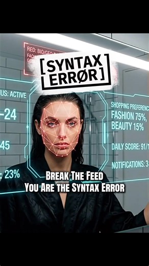 Break The Feed! In a world run by code, a syntax error represents a structural breakdown of reality. When algorithms govern daily life, human existence is forced into rigid, predictable inputs. A syntax error is the moment humanity pushes back against the system, causing the digital machine to stall because it cannot process nuance, emotion, or unpredictability. #socialmedia #algorithm #criticalthinking #costofliving #freespeech
