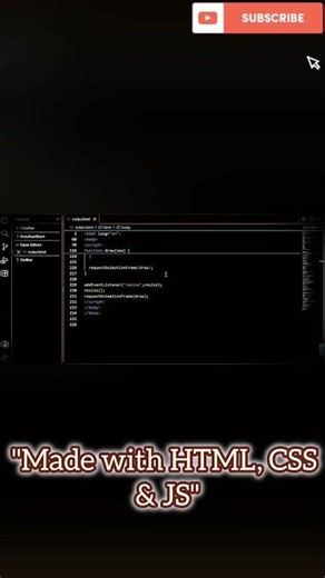 🌌 Magical Galaxy Portal ✨ | HTML, CSS & JavaScript Animation 🚀 #Shorts