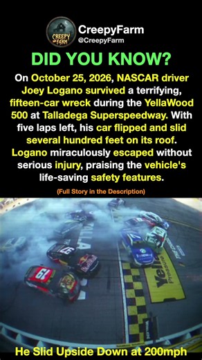 Logano Slid Upside Down at 200mph