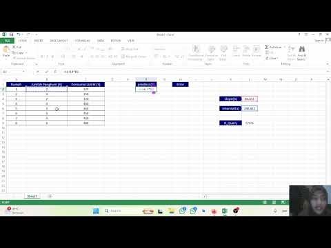 Tutorial perhitungan algoritma forecasting menggunakan metode linier regresi di Excel dan rapidminer