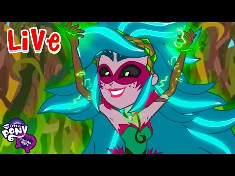 🔴 Equestria Girls LIVE 🔮 BEST SONGS 🌈 Under our Spell, Cafeteria Song + more songs! 🎶💜 MLP EG