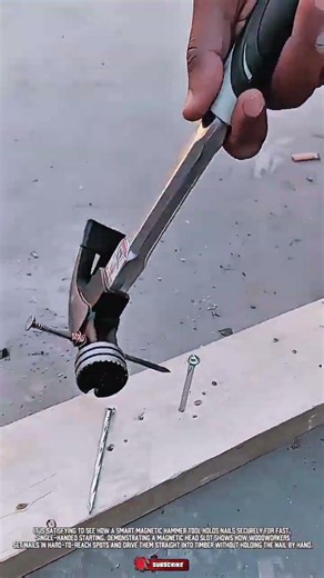 Smart Magnetic Hammer Tool: Drives Nails Fast with One Hand #ToolHolder