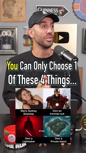 You Can Only Choose 1 Of These 4 Things What Are You Choosing? #fyp #starwars #island #ironman #movie