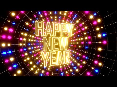 2 Hour Abstract New Year Party Vibes || Happy New Year 2026 4K Ultra Hd Background Neon loop