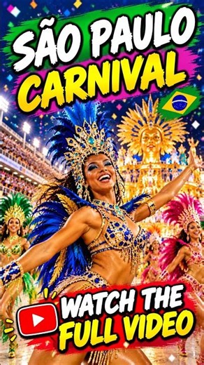 THIS IS BRAZILIAN CARNIVAL! 🇧🇷🎭 São Paulo Carnival 2027 #shorts #saopaulo#carnival