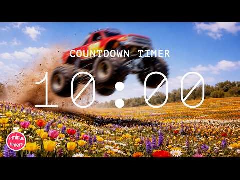 10 Minute Monster Truck Themed Timer 🚛 Fun Classroom Music & Learning Time