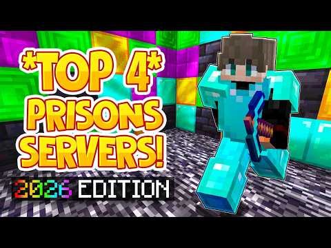 TOP 4 PRISON SERVERS *2026* | Best Minecraft OP Prison | 1.8/1.19/1.20+ JAVA & BEDROCK SERVER